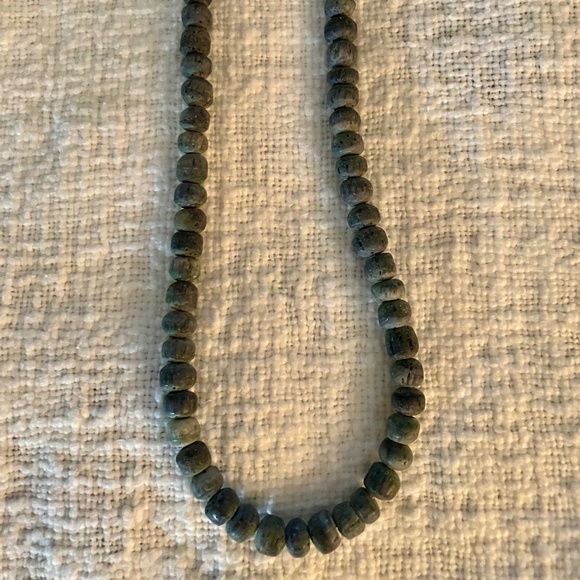 Vintage BLUE SPONGE CORAL BEADED NECKLACE- Unisex - Picture 3 of 4